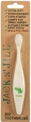 Jack N' Jill Kids Plastic Free Bio Toothbrush with Soft Nylon Bristles - Dino