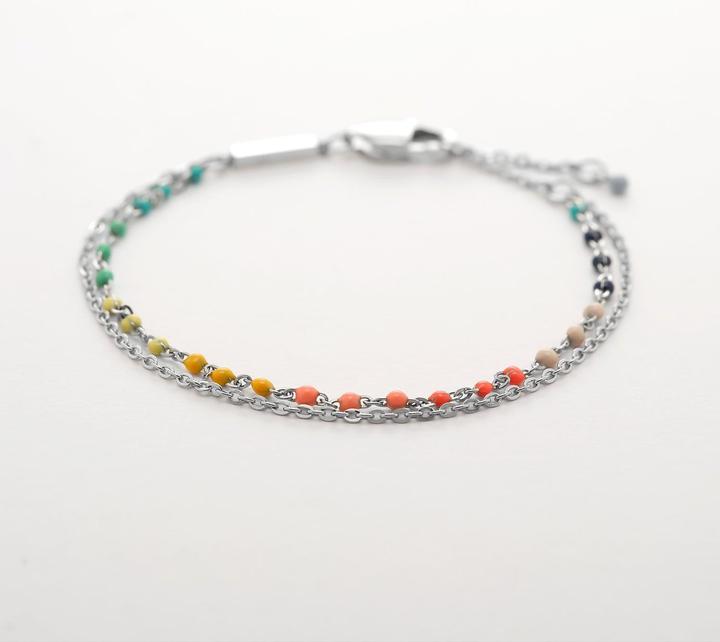 Esprit RAINBOW Fusskette (Edelstahl, Emaille, 27 cm)
