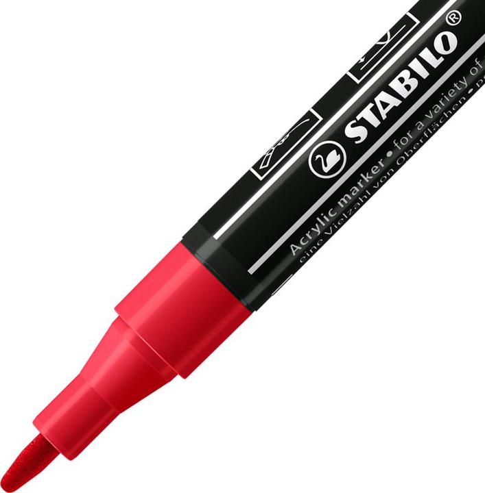 Image du produit STABILO FREE Acrylic Acrylmaker (Turquoise, Jaune, Bleu, Noir, Red, 2 mm, 5 x)