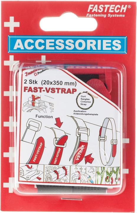Produktbild Fastech FAST-VSTRAP, schwarz, 25x350mm (Metallkabelbinder, 350 mm, 2 Stk.)