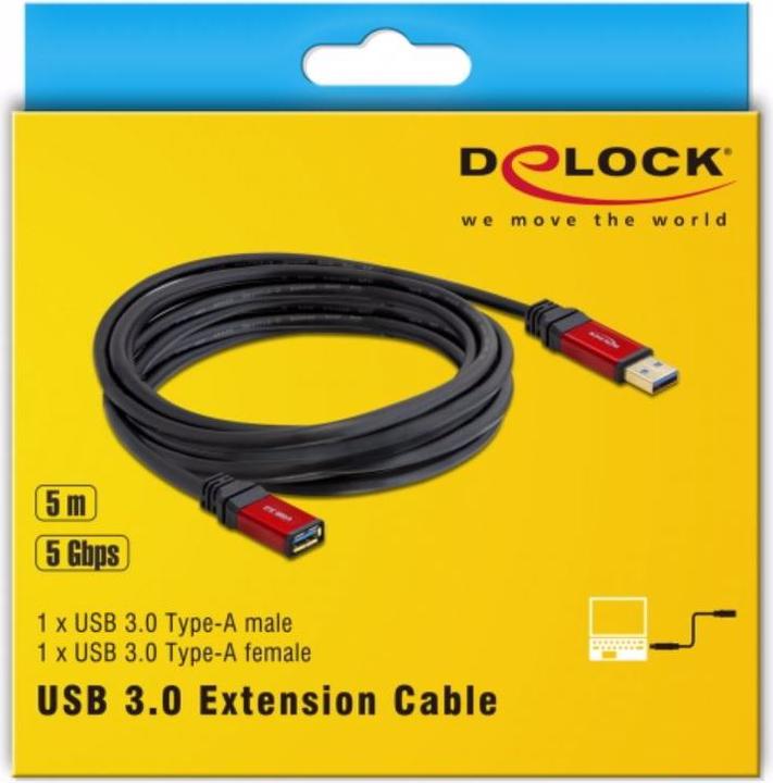 Produktbild Delock USB-A—USB-A Verlängerungskabel (5 m, USB 3.0)