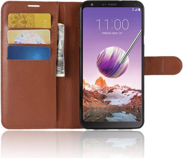 Actual product image MU Classic Litchi Leather Bookcover Series (LG Stylo 4, LG Q Stylus)