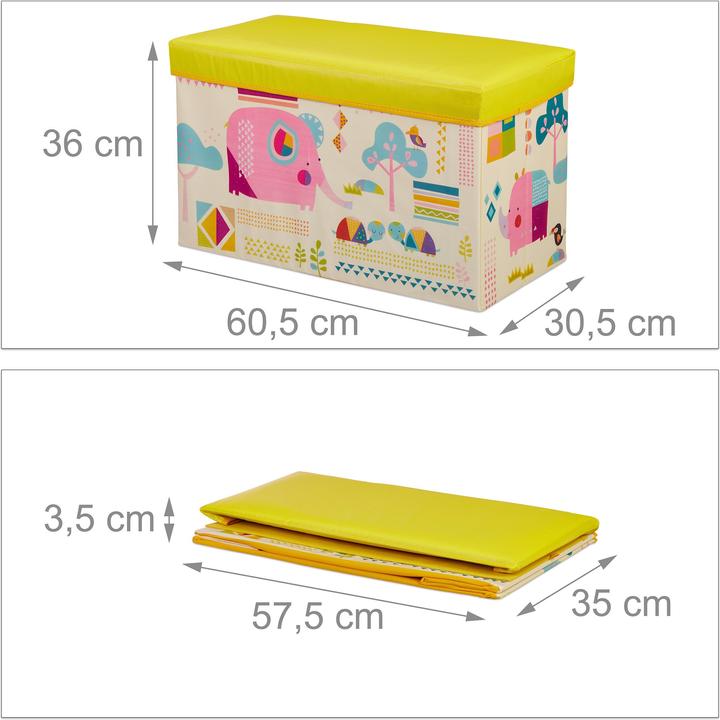 Immagine prodotto Relaxdays Pouf contenitore per bambini