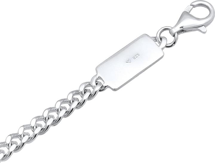 Produktbild Kuzzoi Armband Männer Panzerkette Massiv Perlen 925 Silber (23 cm, 925er Sterling Silber, Edelstahl, Muschelkernperlen, Keine Stein)