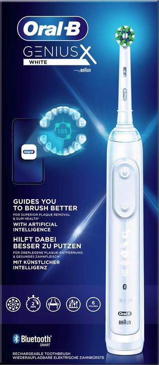 Actual product image Oral-B Genius X Electric Toothbrush White (Oscillating toothbrush)