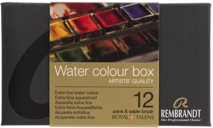 Image du produit Rembrandt Aquarelle Water colour box 12 godets, multicolore (Multicolore, 12 ml)