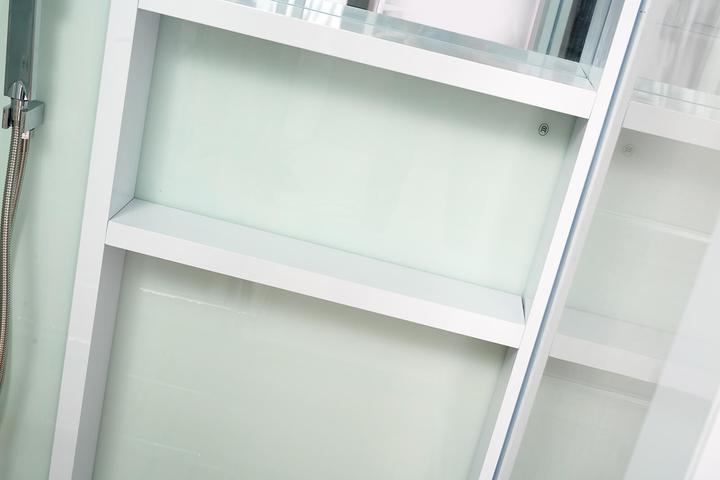 Image du produit Home Deluxe Douche à vapeur avec cascade et hammam LUXUS XL, 120x90 cm - Blanc
