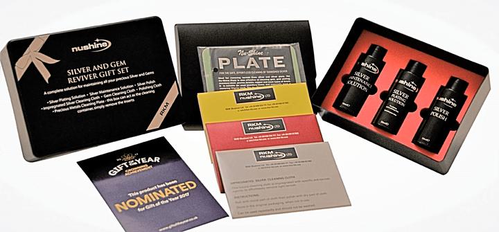 RKM Nushine Nushine - Geschenkset - Silber und Edelsteine - Furnierlösung