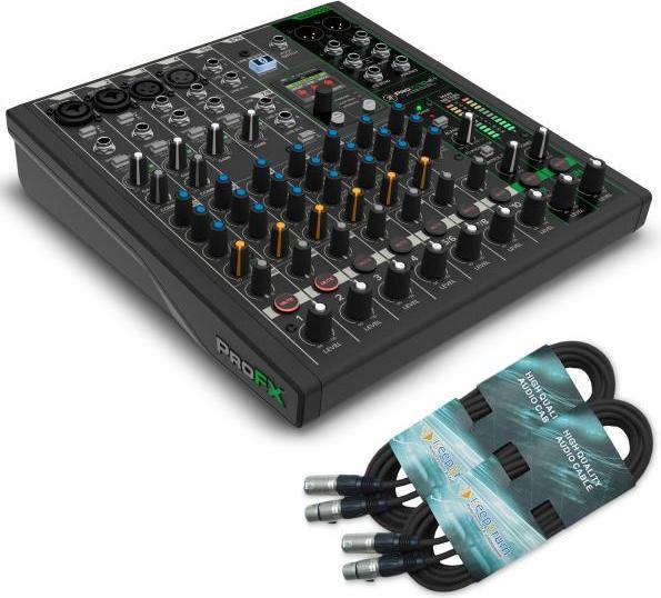 Produktbild Mackie Mischpult ProFX10V3+ Analogmixer mit 2x XLR-Kabel (Studio- und Livemixer)