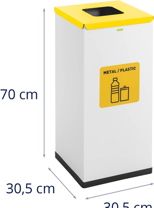 Produktbild Ulsonix Mülleimer Abfalleimer Küche Mülltrenner Deckel Bio Label 60 Liter Recycling (60 l)