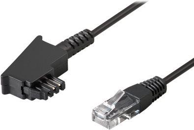 Produktbild Good Connections TAE Anschlusskabel DSL / VDSL, TAE-F Stecker an Westernstecker 8P2C, 6m, schwarz, ®