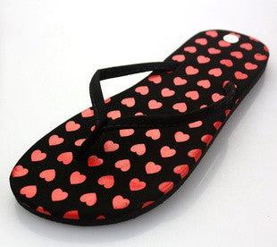 Immagine prodotto Hermex Donne Sexy Flip Flop Sandali Sandali Flipflop Nero Rosso Cuore/ Dimensione 38 (38)