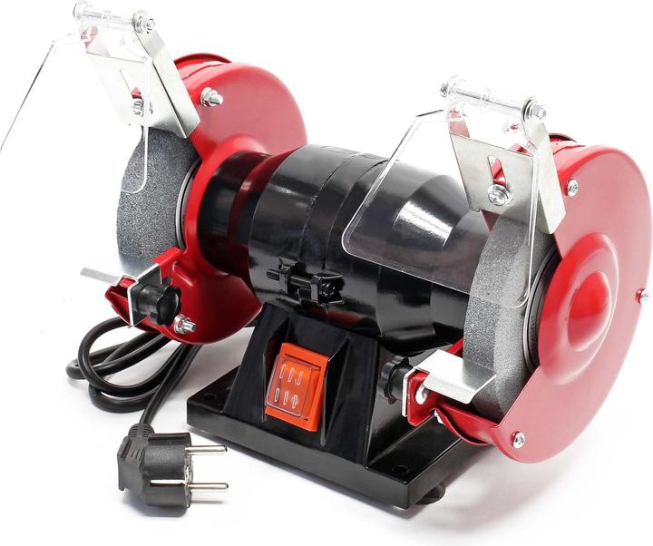 Actual product image Wiltec Bench Grinder 120W with 2x⌀125mm with Fine and Coarse Grinding Discs at 2950rpm