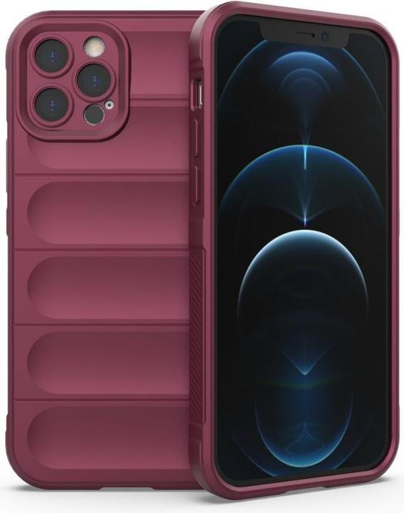 Immagine prodotto Hurtel Custodia Magic Shield per iPhone 12 Pro, cover flessibile e blindata di colore bordeaux (Apple iPhone 12 Pro)