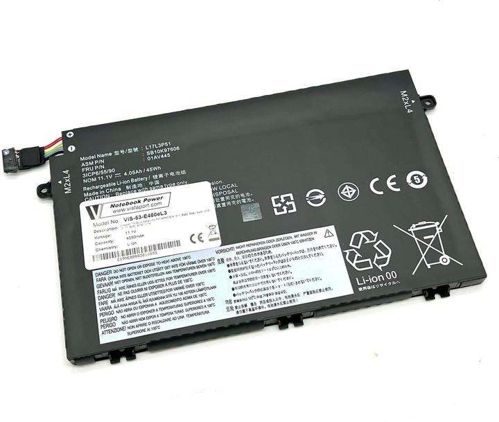 Produktbild Vistaport Akku für Lenovo ThinkPad E (3 Zellen, 4050 mAh)