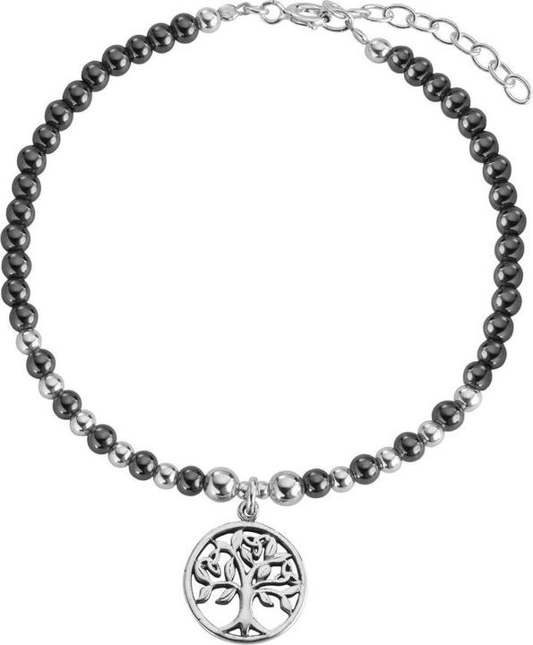 Bijouteria Armband (20 cm, Silber 925, Hämatit)