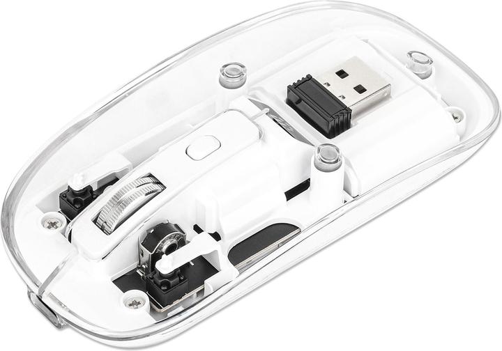 Immagine prodotto Manhattan Mouse MH trasparente 4D, bianco (Senza fili)