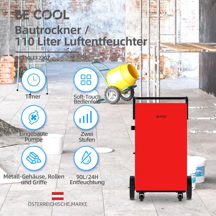 Actual product image Be Cool BE COOL construction dryer 110L with water pump (230 m², 110 l/24h)