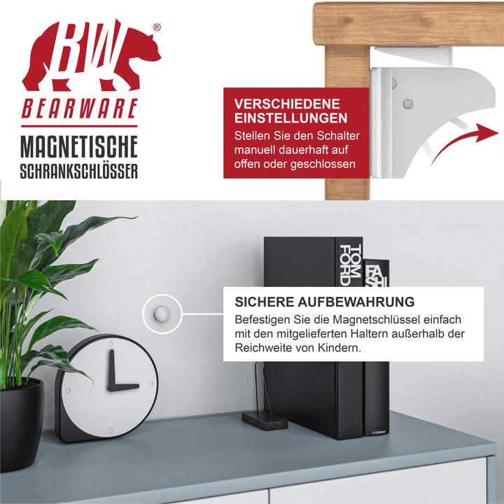 Produktbild Bearware 10x Babysicherung Schrankschloss Set
