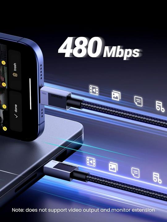 Immagine prodotto Ugreen USB C – USB C (3 m, USB 2.0, 100 W)
