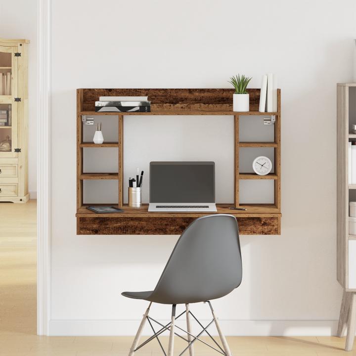 Produktbild VidaXL Wandmontageschreibtisch Alte Eiche 105x48x75 cm Holzwerkstoff (105 x 48 x 75 cm)