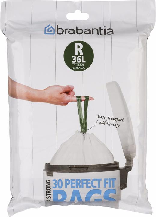 Image du produit Brabantia PerfectFit sac poubelle type R, 36 L, 30 pcs (40 x, 36 l)