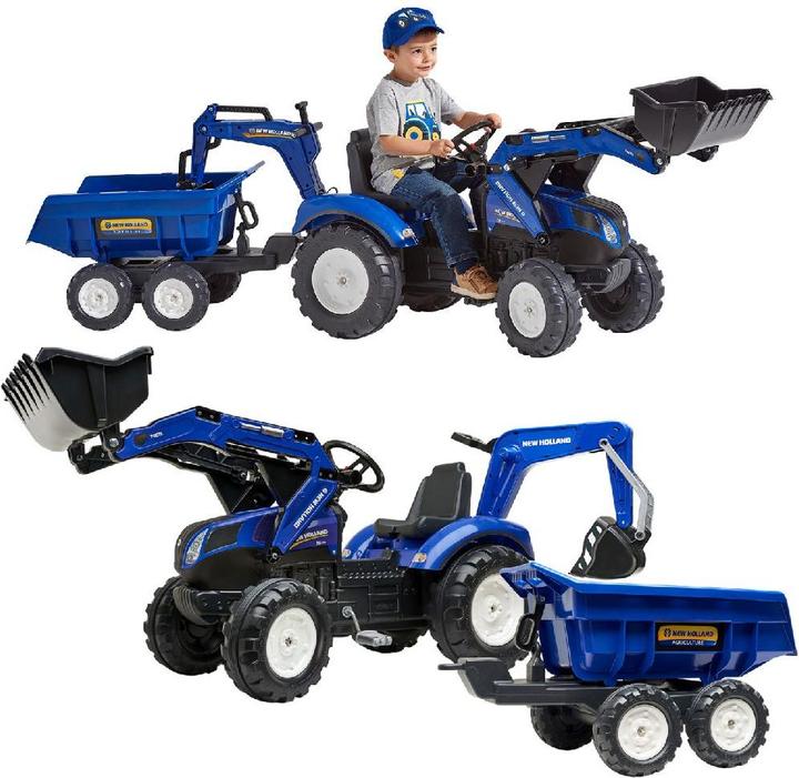 Immagine prodotto Falk Toys Trattore per bambini XXL con rimorchio