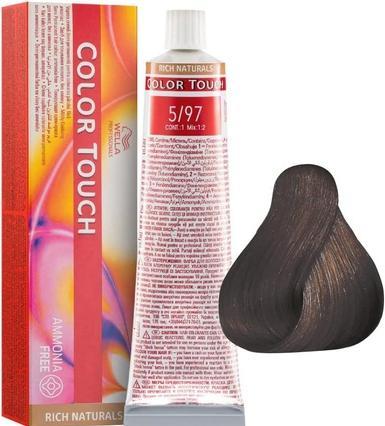 Wella Professional - Color Touch Rich Naturals - Demi-permanent hair color without ammonia 60 ml - (5, 97 Light Brown Cendre Sabbia)