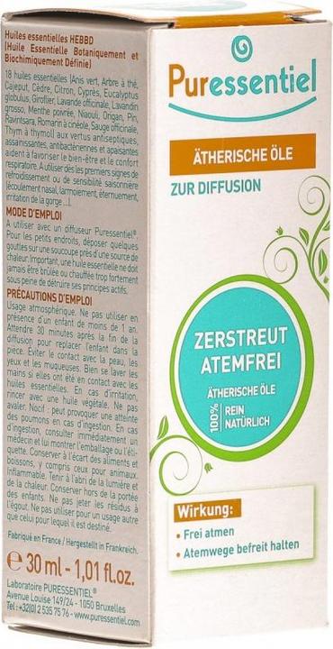 Produktbild Puressentiel Duftmischung Atemfrei ätherische Öle zur Diffusion
