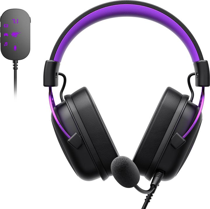 Produktbild Havit H2002C+U (black+purple) (Kabelgebunden)