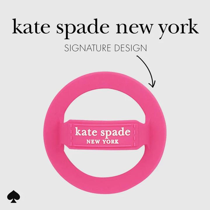 Image du produit Kate Spade Magnetischer Schlaufengriff – MagSafe Fingergriff (Pom Pom Pink)
