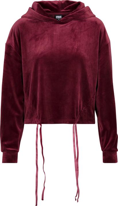 Immagine prodotto Urban Classics UC Ladies Ladies Short Velvet Gathered Hoody da donna con cappuccio (S)