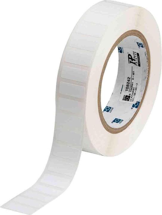 Actual product image Brady THT-195-481-3, polyester, white, matt, 22.86 x 9.53 mm, permanent (3000 E.)