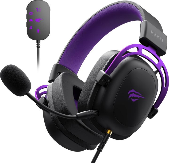 Produktbild Havit H2002C+U (black+purple) (Kabelgebunden)