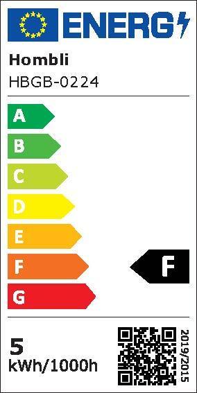 Energy Label Hombli Smart Spot (GU10, 5 W, 350 lm, 2 x, F)