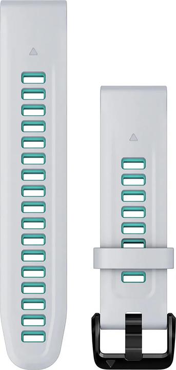 Produktbild Garmin Silikonarmband, Quickfit, 20mm, white/aqua (20 mm, Silikon)