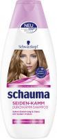 Produktbild Schwarzkopf Schauma Shampoo seiden-kamm, 400ml Flasche (400 ml, Flüssiges Shampoo)