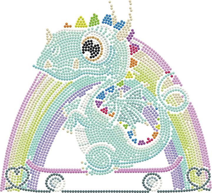 Actual product image Diamond Dotz Diamond Painting dragon on skateboard