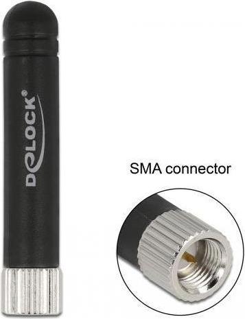 Image du produit Delock ISM 433 MHz Antenne SMA mâle -0,5 dBi omnidirectionnelle flexible noire