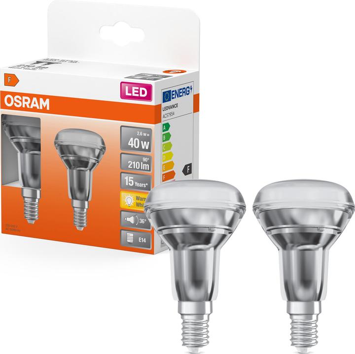 Produktbild Osram Led Star R50 (E14, 2.60 W, 210 lm, 2 x, F)