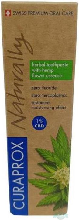 Actual product image Curaprox Naturally toothpaste with natural essences and 1% CBD
