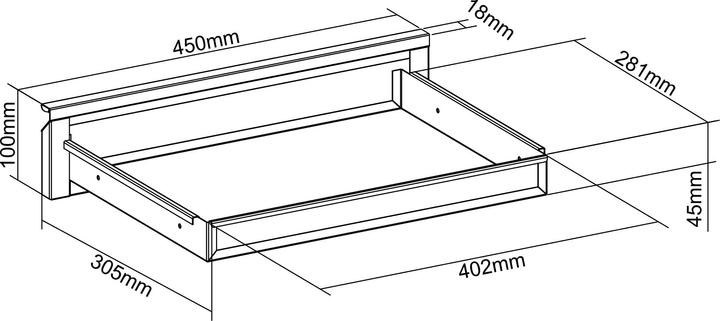 Actual product image Digitus Underbench drawer