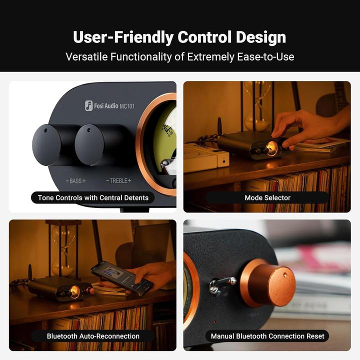 Produktbild Fosi Audio MC101, 2.0 Kanal Audioverstärker mit Bluetooth (Verstärker)