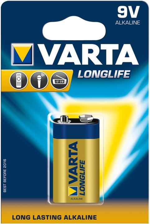 Produktbild Varta Longlife (1 Stk., 9V Block, 565 mAh)