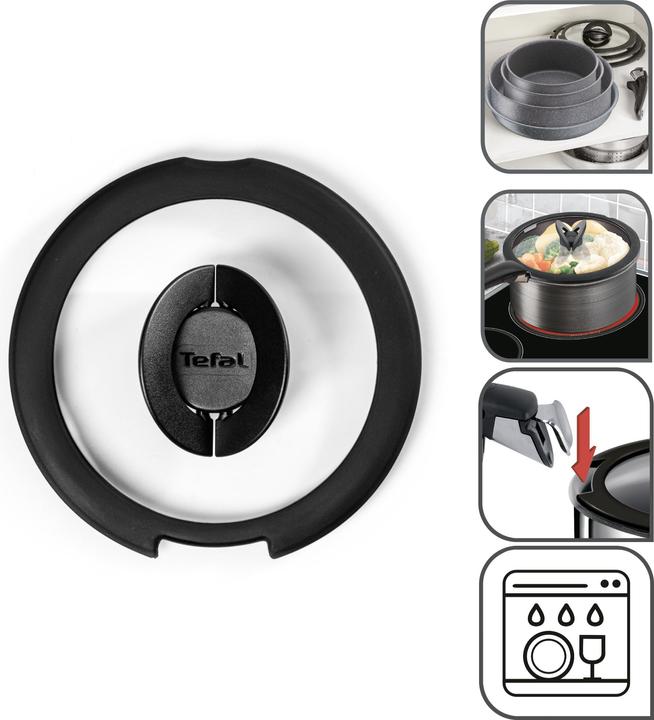 Produktbild Tefal Ingenio G6 Glasdeckel-Set 16/18/20cm (20 cm, Kunststoff, Glas)