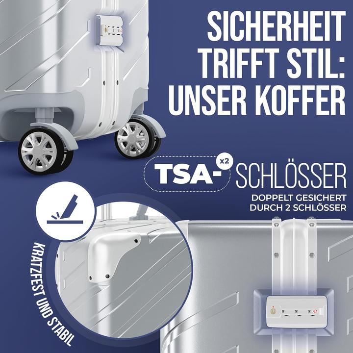 Actual product image Lettoo Wasserfester Handgepäckkoffer mit Alu-Rahmen (42 l, Hand luggage (up to 50 litres))