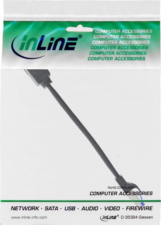 Actual product image InLine Network cable (S/FTP, CAT6a, 0.20 m)