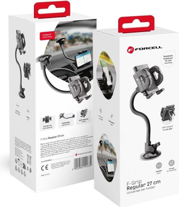 Produktbild Forcell Stylus F-GRIP Regular 27 cm Autohalterung für Windschutzscheibe / Armaturenbrett / Lüftungsschlitze