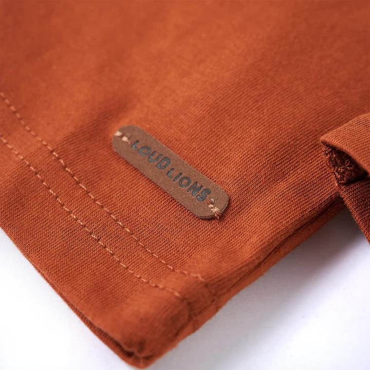 Immagine prodotto VidaXL Camicia da bambino a maniche lunghe arancione scuro 128,Materiale: 100 (128)