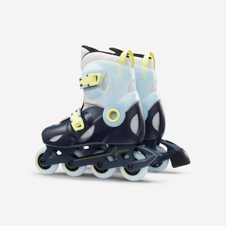 Produktbild Oxelo Play 5 Kids' Inline Skates - Blue/Lemon yellow (32, 34)